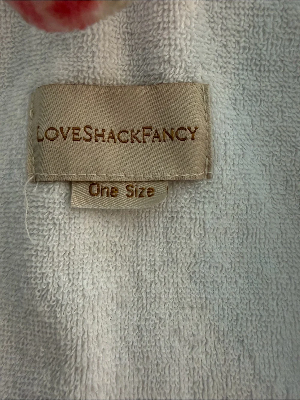 LoveShackFancy Kids Indie Cotton Bath Robe in Strawberry Macaroon, One Size